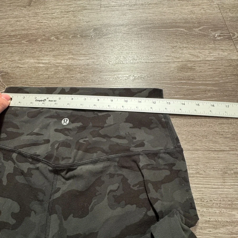 Lululemon Leggings Womens 8 Gray Camo Align HR Pant Active Gym Yoga LW5BSZS